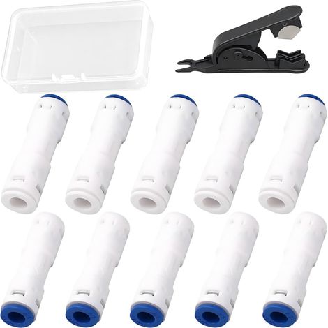 10 pièces Clapet anti-retour à raccord rapide 1/4 po Raccord rapide à emboîter pour tuyau d'eau, pour système d'osmose inverse (1/5)
