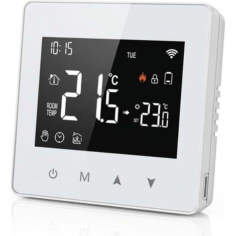 Thermostat intelligent WiFi pour chaudières à eau et gaz, contrôleur de température programmable avec écran LED (1/5)