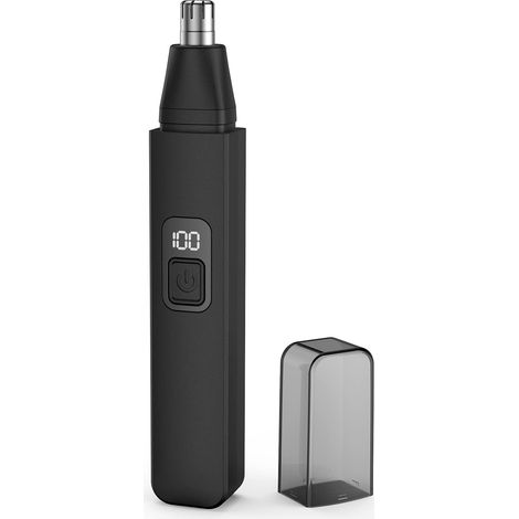 Nose Trimmer, USB Rechargeable Electric Nose and Ears, Painless and Eyebrow Trimmer for Men and Women (Black) (1/5)