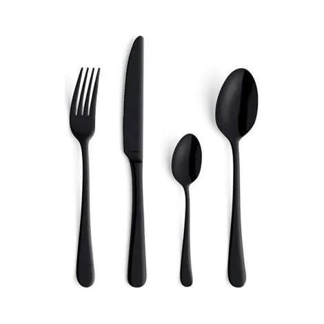 Amefa Austin juego de cubiertos negro 24 piezas