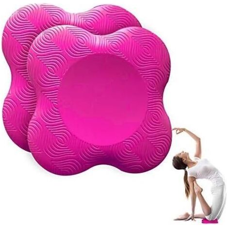 Pair 2 Pièces Yoga Genouillère, Tapis de Yoga Antidérapants Résistant à l'usure Protège Les Genoux, Les Mains, Les Poignets et Les Coudes Rose-kueatily (1/5)