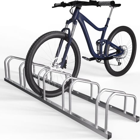 MONZANA® Bicycle Stand Parking Rack for 2-6 Bikes 35-60mm Tyre Width Outdoor   5 bikes