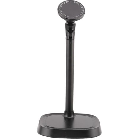 Support en alliage d'aluminium pour bureau, streaming en direct, visioconférence, fixation magnétique pour téléphone portable, noir (1/5)