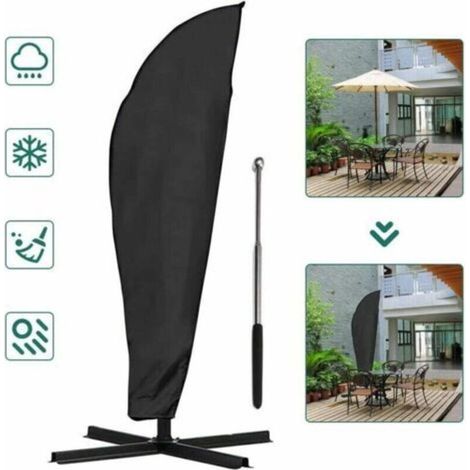 Schutzhülle für Sonnenschirmzubehör und Sonnenschirme und Sonnensegel von 2 bis 4 m, Abmessungen 265 x 40 x 50 cm/70 cm, wasserdicht, staubdicht usw. (1/5)