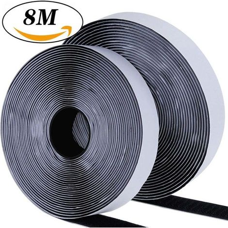 Bande Scratch Autocollante - BIGILANTUH - 2 cm x 8 m - Nylon - Adhésif Puissant - Mixte