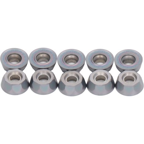 Lot de 10 plaquettes carbure CNC pour tournage et fraisage de l'acier inoxydable et de l'acier - Outils de coupe en carbure (1/5)