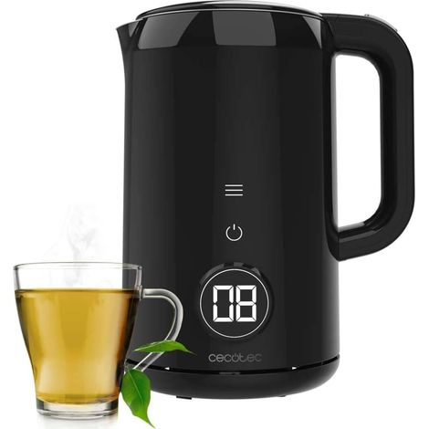 Bouilloire électrique 1,7 L tactile inox noir 7 températures