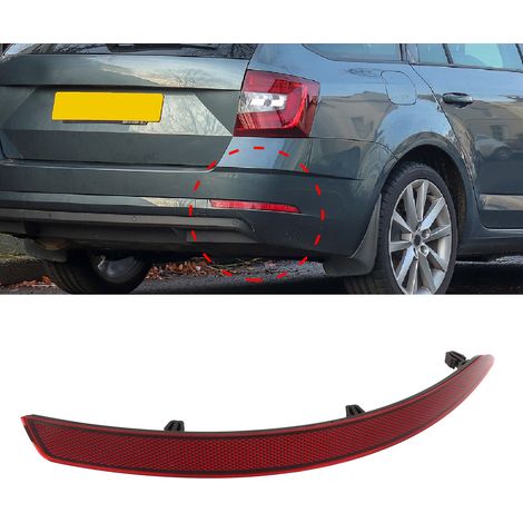 (T06) Rechter hinterer Stoßfängerreflektor für SKODA OCTAVIA 5E Facelift 2017-2019: 5E5945106A (1/5)