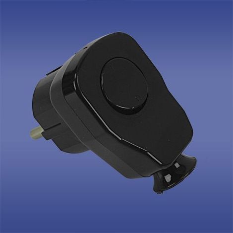 Enchufe angular, extraíble, con interruptor de encendido/apagado, 16 A, 2P, AWA-Ł, negro, 51,16