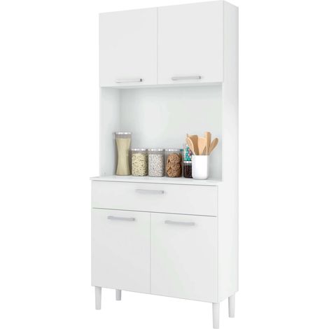 Armario Cocina Aparador 4 Puertas 1C Blanco 80x180 cm (1/5)