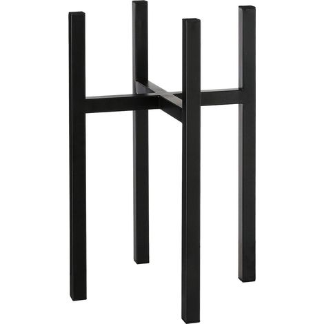 Porte-plante en Métal Noir XL Support de Pot de Fleurs Design Moderne 34 x 34 x 49,5 cm - PANGIVO (1/5)