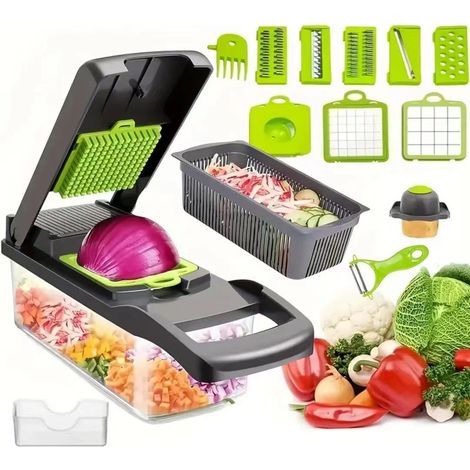 Multifunktionale Mandoline aus PET und PP: Gemüseschneider, Reibe und Hobel (1/5)