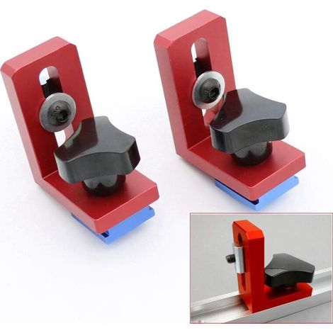 2 soportes deslizantes en forma de T para herramientas de carpintería de aluminio - Crezuo
