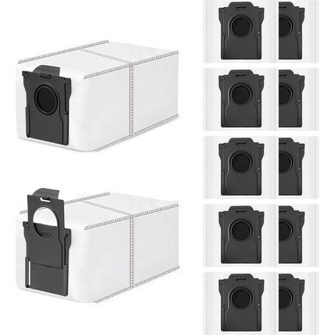 Applicable 12 Sacs à poussière au Charbon Actif pour Dreame L10s Pro Ultra Heat/L10s Ultra Gen 2/L10s&L50 Pro Ultra/L40 Ultra&Ultra AE/X30 Ultra/X40&X50 Ultra Complete/X40&X50 Master/Mova E30&Z50&V50 (1/5)