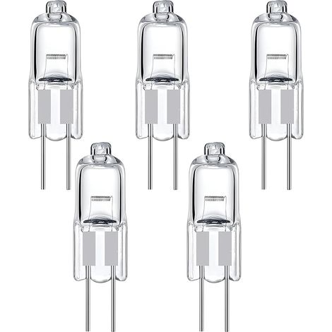 APEX 5pc Ampoule Halogene G4 Basse Tension, Une ampoule G4 12V 10W Portable et Compacte à deux Broches-Idéale pour L'éclairage D'armoires (1/5)