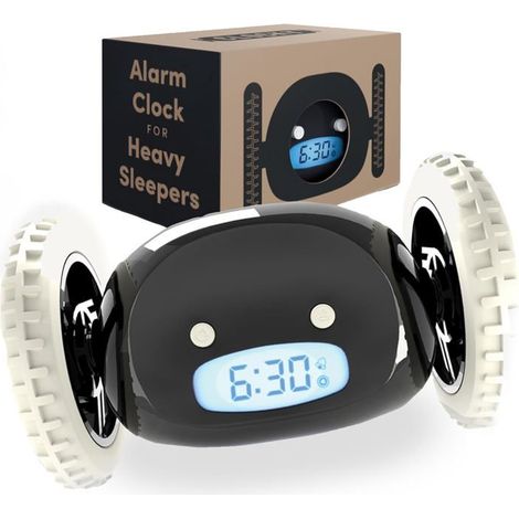 Réveil Matin Roulant Forte Sonnerie Reveil Puissant Gros Dormeurs pour Sourd Tres Bruyant Chambre Adulte Enfant Adolescent Reveil (1/5)
