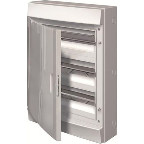 Mistral65H- Coffret Etanche-3R x 18 modules -Porte Opaque-RAL7035-GWT 750°c 1SLM006500A2118 ABB H65P18X310750