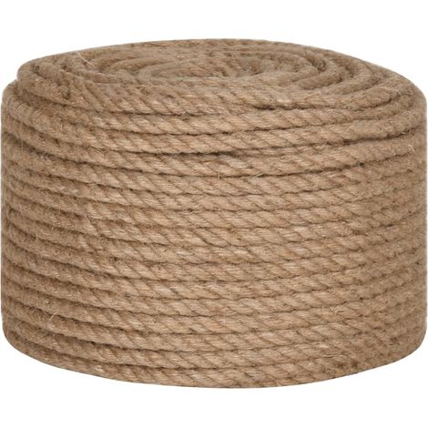 vidaXL Jute-Seil 100 % 12 mm 250 m