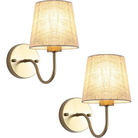Lot De 2 Applique Murale Intérieure Vintage,Doré Appliques Murales Intérieure Chambre Salle Salle À Manger Cuisine Couloir,Lampe Murale Interieur Luminaire Mural (1/5)