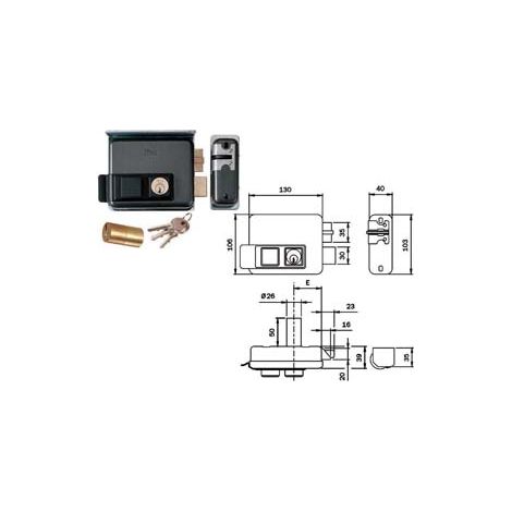 ELETTROSERRATURA PER CANCELLI CON TETTO FORO VARIABILE 53N515  mm.5080 SX (53N5152)    ISEO