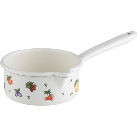 Riess cacerola con pico Ø14cm 0,75 litros esmaltada Country Fruit Garden