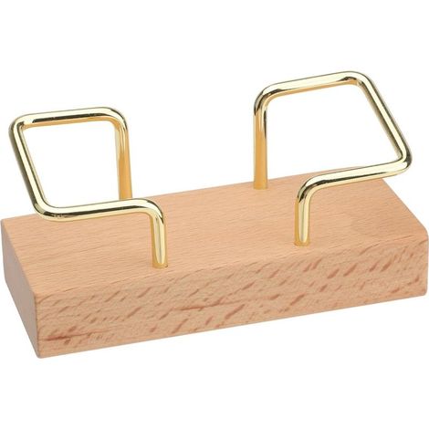 Wooden business card holder, walnut wood business card stand for office, shop, trade fair booth (1/5)