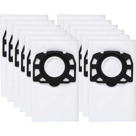 Confezione da 12 sacchetti filtro KFI 487, accessori per aspirapolvere Karcher WD4, WD5, WD6, MV4, MV5, MV6, WD4.000 ... WD5.999, 2.863-006.0-Crezuo-Crezuo