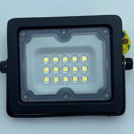 Trade Shop - LED-Strahler 10W Ultra Slim Schwarz Outdoor IP65 Kaltes Licht 6500K Natur 4000K FS10W - (1/2)
