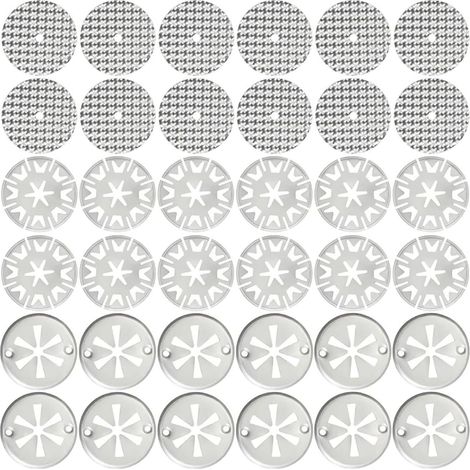 Lot de 36 plaques de protection thermique pour voiture - 30 mm - Disques de plaque thermique de 52 mm - Plaques de réparation de 30 mm - Plaque de réparation d'étoile de 30 mm (1/5)
