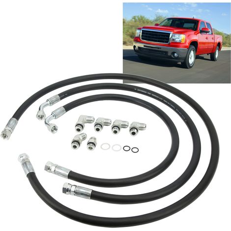 Die verbesserte Allison-Getriebekühlerverrohrung ist kompatibel mit GM Duramax 6.6L LBZ- und LMM-Motoren (Übergewicht) der Baujahre 2006-2010. (1/5)