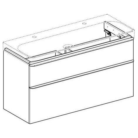 Geberit Smyle Square Waschtischunterschrank, 1184x617x470mm, mit