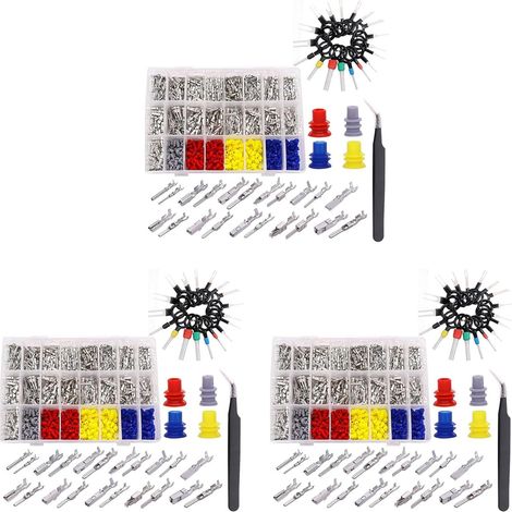 Kit de 2265 piezas de conectores de terminales eléctricos para automóviles, 1/1.5/1.8/2.2/2.8/3.5 mm, conector de 21 pines. (1/5)