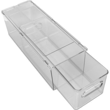 Schubladen-Aufbewahrungsbox, multifunktionaler, stapelbarer Aufbewahrungsbehälter für Zahnpasta, Haarspray, Seife, Make-up-Tücher, Kosmetiktücher, 3 l (1/5)