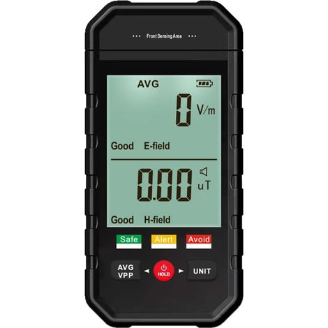 Geigerzähler, Nuklearstrahlungsdosimeter mit großem LCD-Bildschirm, tragbares elektromagnetisches Strahlungsmessgerät – batteriebetrieben