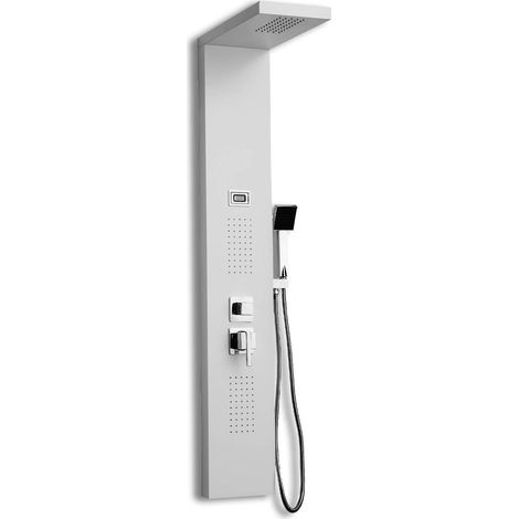 Colonna idromassaggio realizzata in Alluminio. Finitura bianca modello A-9127 BIANCO (1/5)