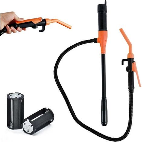 Pompa di trasferimento elettrica - Pompa a sifone per liquidi alimentata a batteria - Pompa di trasferimento carburante portatile e regolabile - Adatta per carburante, gasolio da riscaldamento, acqua  (1/5)