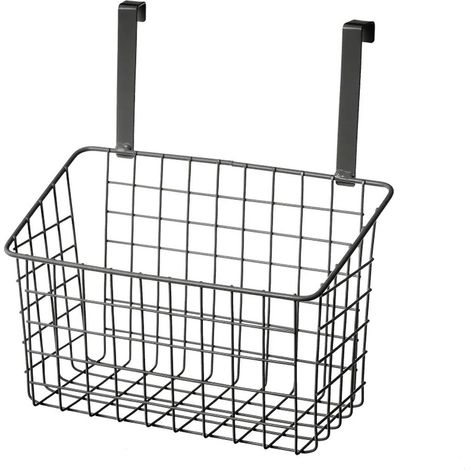 Metallener Hängekorb für Türen, schwarz, H 28 cm