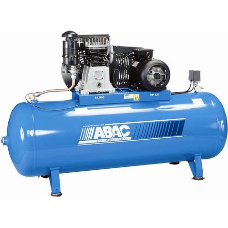 Abac – Compresseur d’air 7,5CV 500 litres – Débit d’air élevé – Moteur bi-étagé – Niveau sonore 94db – Applications professionnelles - B6000BF