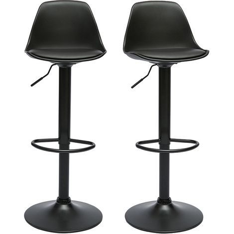 Sedie da bar nere di design (lotto di 2) STEEVY