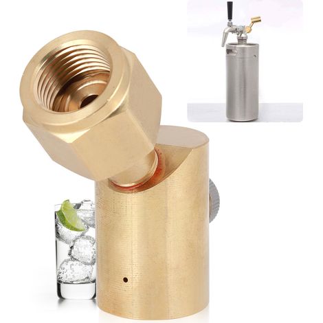 Adaptateur de remplissage de CO2 coudé CGA320 avec valve de décompression pour SodaStream / Soda Club (1/5)