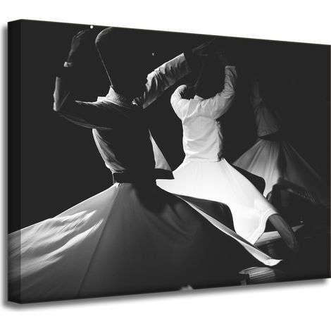 Lienzo impreso Música Danza Blanco y Negro 40x30