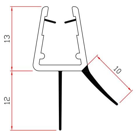 Guarnizione per Box Doccia 2 m MOD.402 Trafilo 10 Pezzi