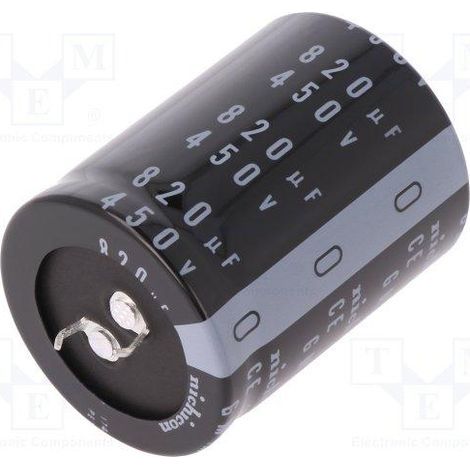 Condensateur électrolytique 820uf 450v 105ºc 35x50mm 2pin 820mf450v