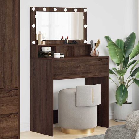 Tavoli da Trucco per Camera da Letto Rovere Marrone vidaXL (1/5)