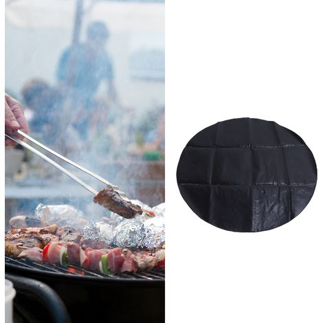 Alfombrilla protectora redonda para parrillas y fogatas: antideslizante e ignífuga, ideal para patios. Diámetro: 91 cm (36 pulgadas). (1/5)