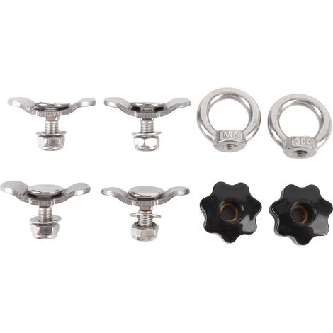 Ortviai Kit de Fixation L-Track en Acier Inoxydable M8x25 mm – 4 Boulons + 4 Écrous Double Oreille pour Camion, Remorque, VR, ATV