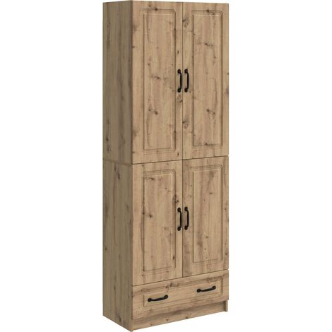 Juego de armarios 2 pcs Roble Artesanal Madera de ingeniería vidaXL