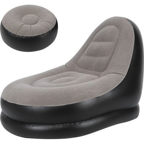 Fauteuil inclinable gonflable moderne et pliable avec repose-pieds pour salon, balcon ou jardin (1/5)