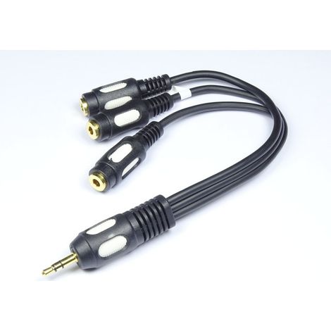 Adaptador de conector jack estéreo de 3,5 mm - 3 conectores jack estéreo de 3,5 mm vitalco (A2)