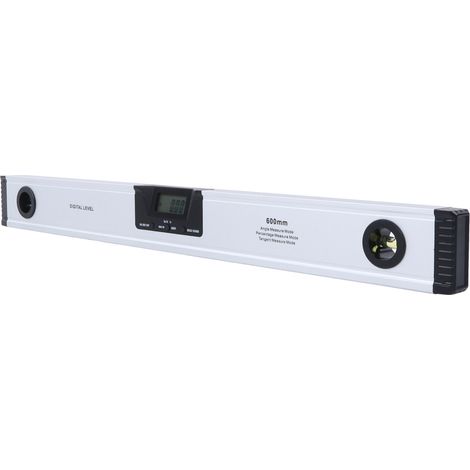 SHSIWI Starke magnetische digitale Wasserwaage mit hoher Genauigkeit, industriellem LCD-Display und Hintergrundbeleuchtung, Aluminiumlegierung, 600 mm (1/5)